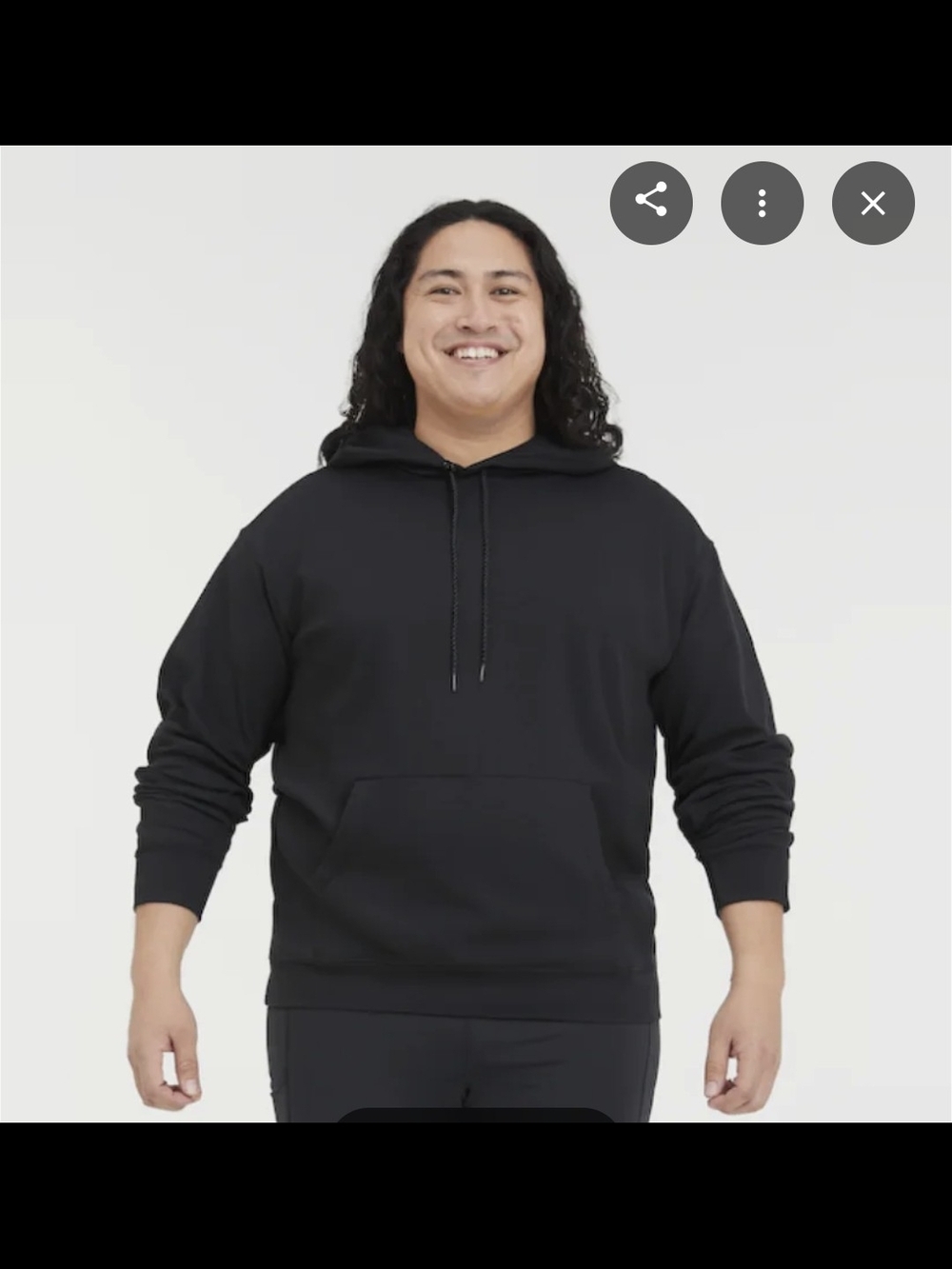Hanes Men's Black Pullover Hoodie